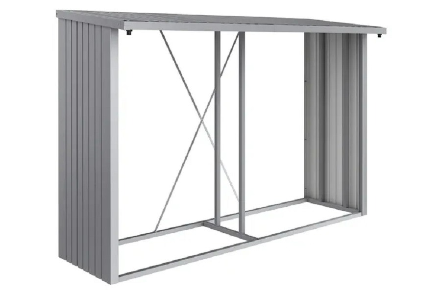 Biohort metalen multi opslagplaats Woodstock zilvergrijs 300,7x102x199 cm