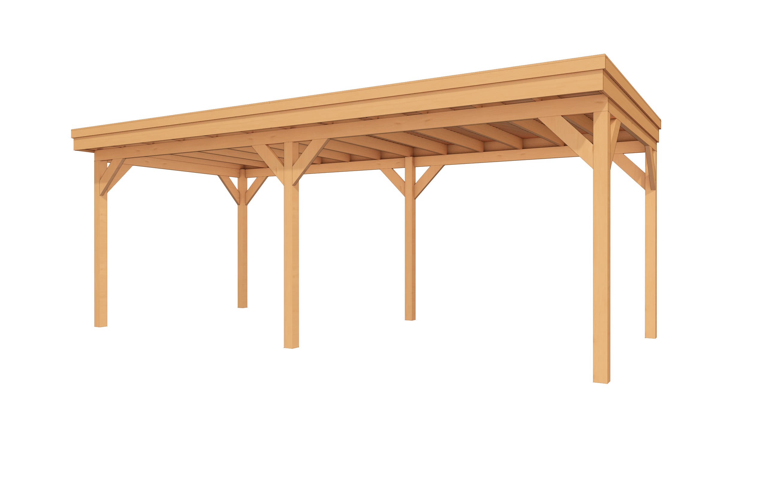 Buitenverblijf EASYLINE Plat dak - 700x300 cm - Bouwpakket afbeelding