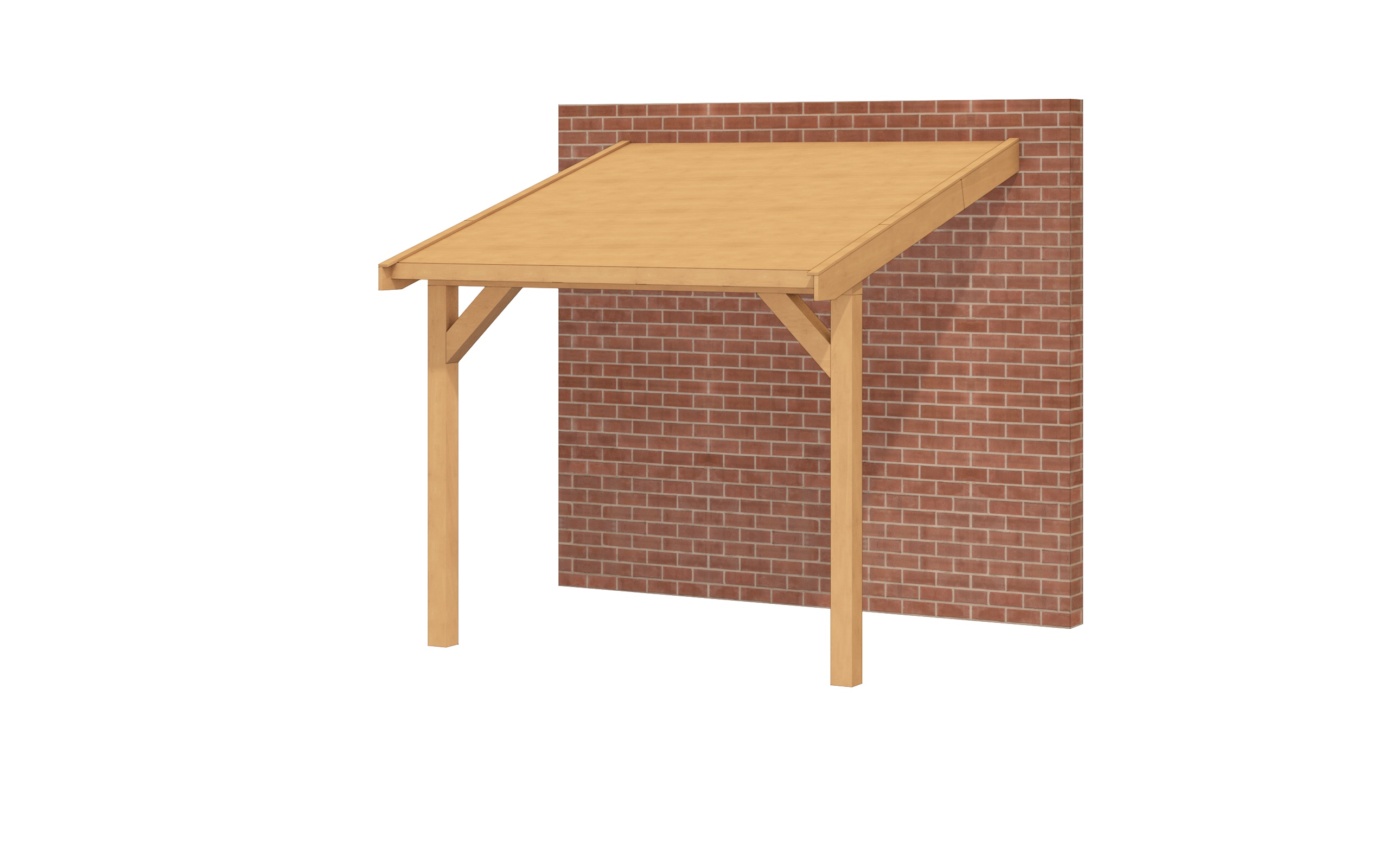 Aanbouwveranda OBLIQUE Schuin dak - 300x400 cm - Dakbeplanking afbeelding