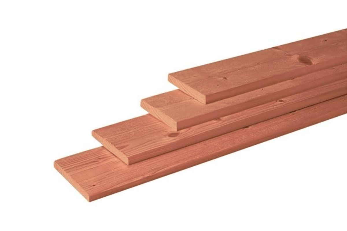 Douglas plank 2,5x24x400 cm onbehandeld