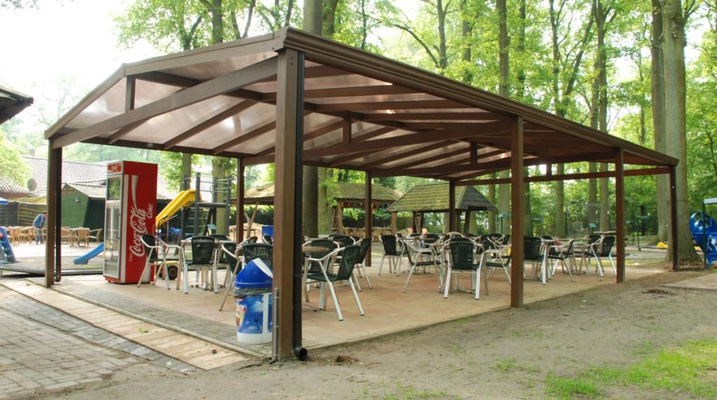 Aluminium Zadeldak Carport 600x600 cm Type B