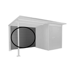 Achterwand voor zijdak kwartsgrijs metallic