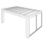 Kozijn 300x250 cm 2 vlakken excl. isoglas