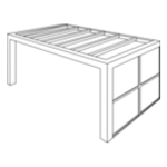 Kozijn 350x250 cm 4 vlakken excl. isoglas