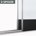 Aluminium schuifpui 2 rails incl. 24 mm isoglas