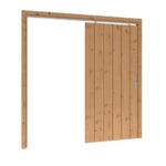 Kozijnset 190x208,6mm t.b.v schuifdeur - blank