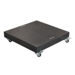 Special Hawaii granieten parasolvoet - 150 kg - black polished - met wieltjes