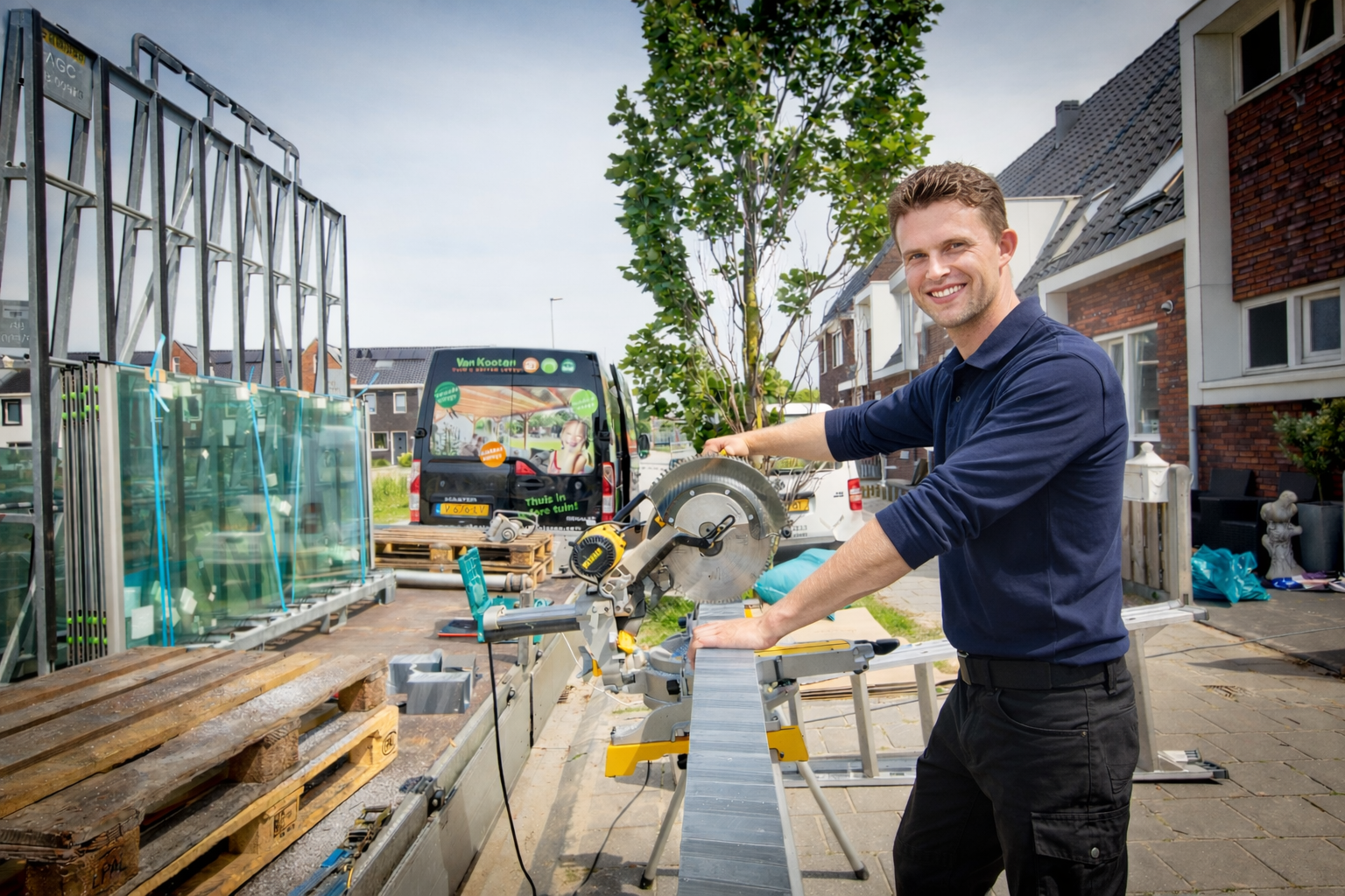 Monteur aan het werk