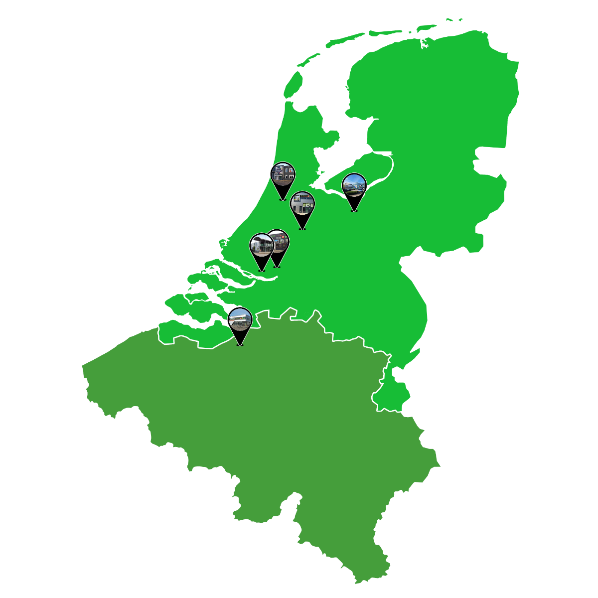 Showroom locaties NL-BE VKTBL