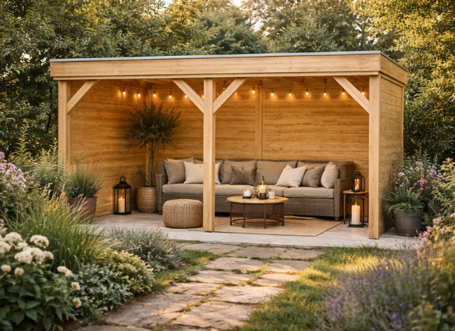 Overkapping Leiden 500x270 cm Douglas blank (Incl. EPDM)