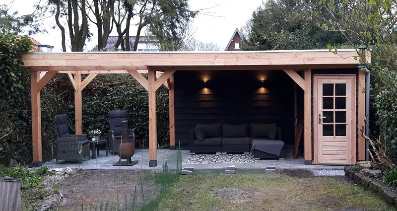 Maatwerk Douglas Buitenverblijf modulair 770x240 cm - Soest