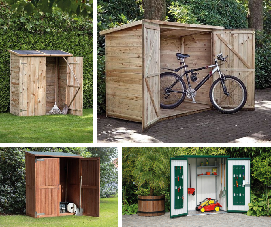 Tuinkasten van hout en metaal