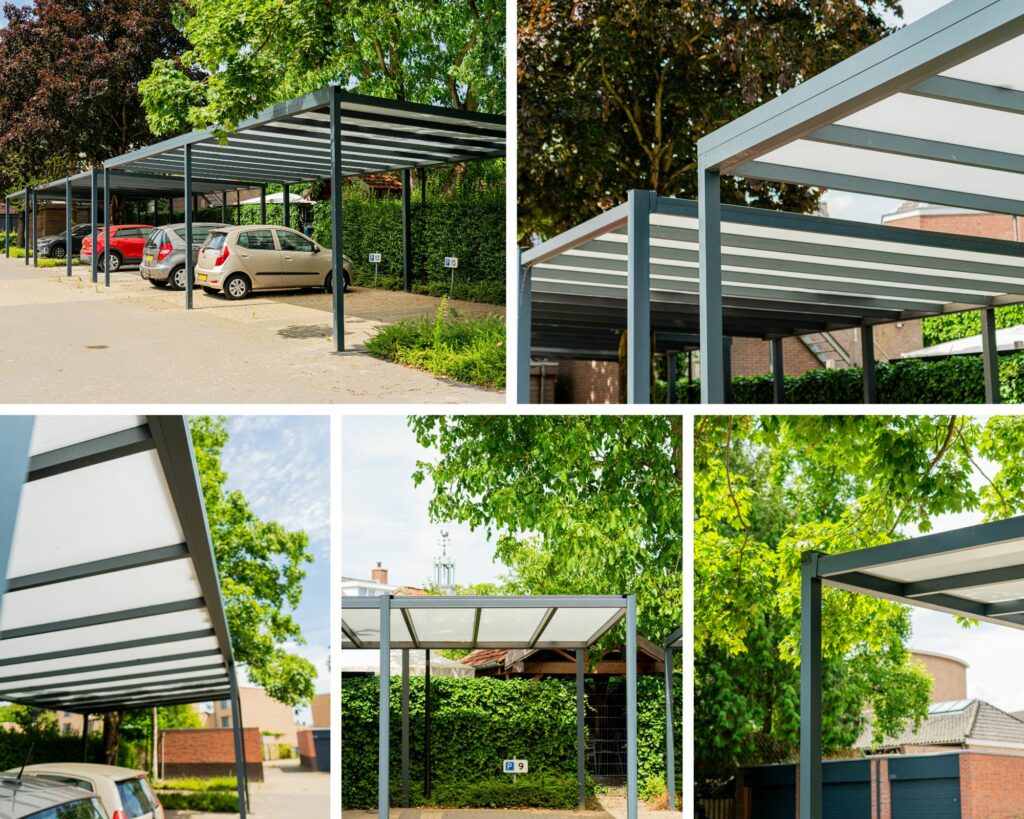 Aluminium carport in standaard maten voor elke oprit